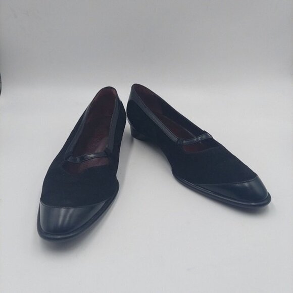 TODS Women's black Suede Leather Mary Jane Flat Loafers. 37.5. - Picture 2 of 7